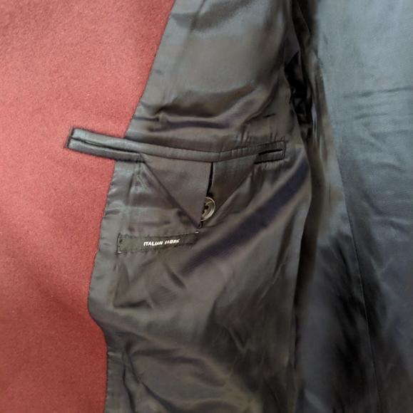 BNWT Club Monaco Manteaux Maroon wool jacket - Picture 3 of 8